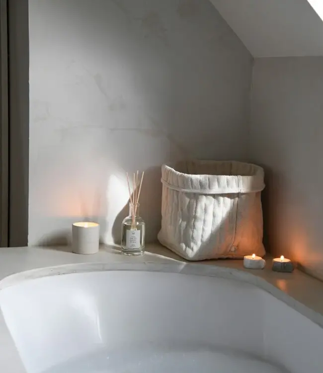 LEEFF Mand Bella L | Katoen Jute | Naturel | H24 x B24 x D24 cm