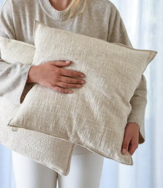 LEEFF Kussen Petra | Katoen | Naturel | H45 x B45 cm