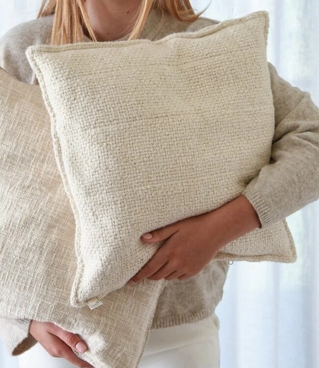 LEEFF Kussen Pleun | Katoen | Naturel | H45 x B45 cm