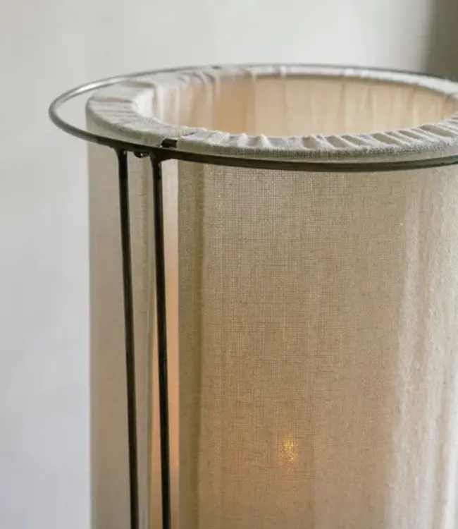 LEEFF Lantaarn Lieke | Linnen | Beige | H29 x D23,5 cm