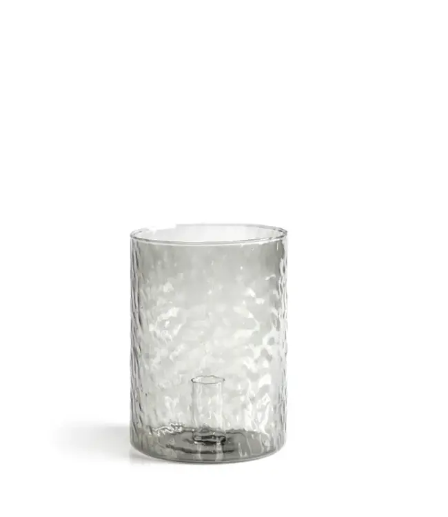 LEEFF Kaarsenhouder Celine | Glas | Grijs | H29 x D12 cm