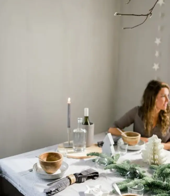 LEEFF Set Van 2 Servetten Nora | Grijs | Katoen | 30 x 30 cm