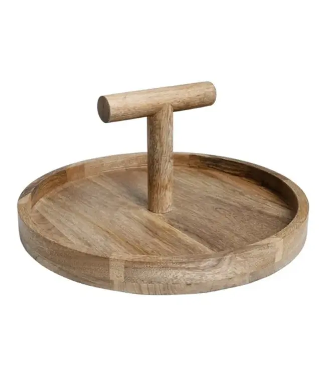 LEEFF Dienblad Stef | Mangohout | Bruin | H16 x D35 cm