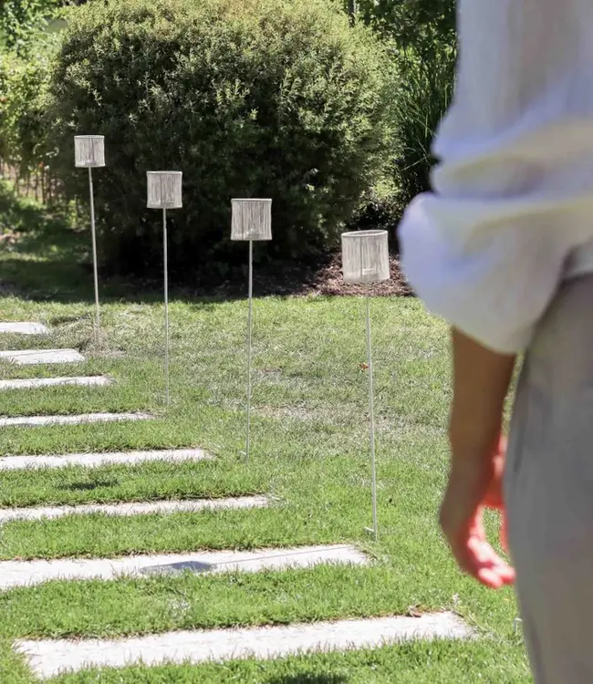 LEEFF Theelichthouder Onno | Metaal | Wit | H87 x D12 cm