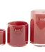 DutZ Kaarsenglas | Rood | H15 x D10 cm