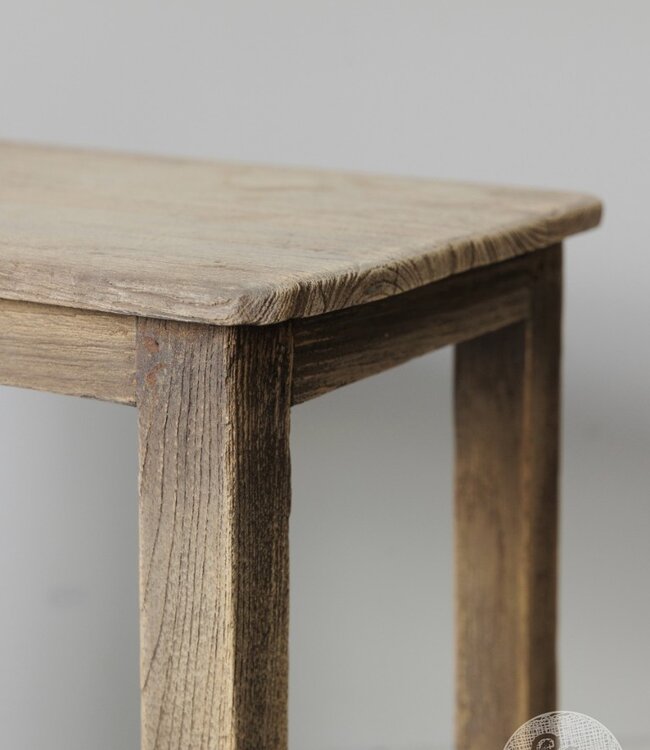 Be-Uniq Oude Bijzettafel | Rustiek Verweerd | H46xB43xD30 cm