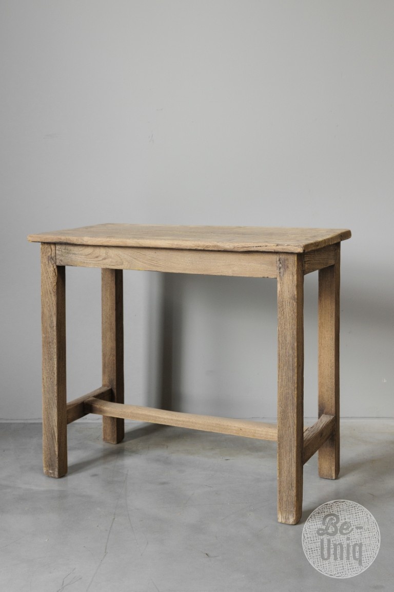 Be-Uniq Oude Bijzettafel | Rustiek Verweerd | H53xB60xD30 cm