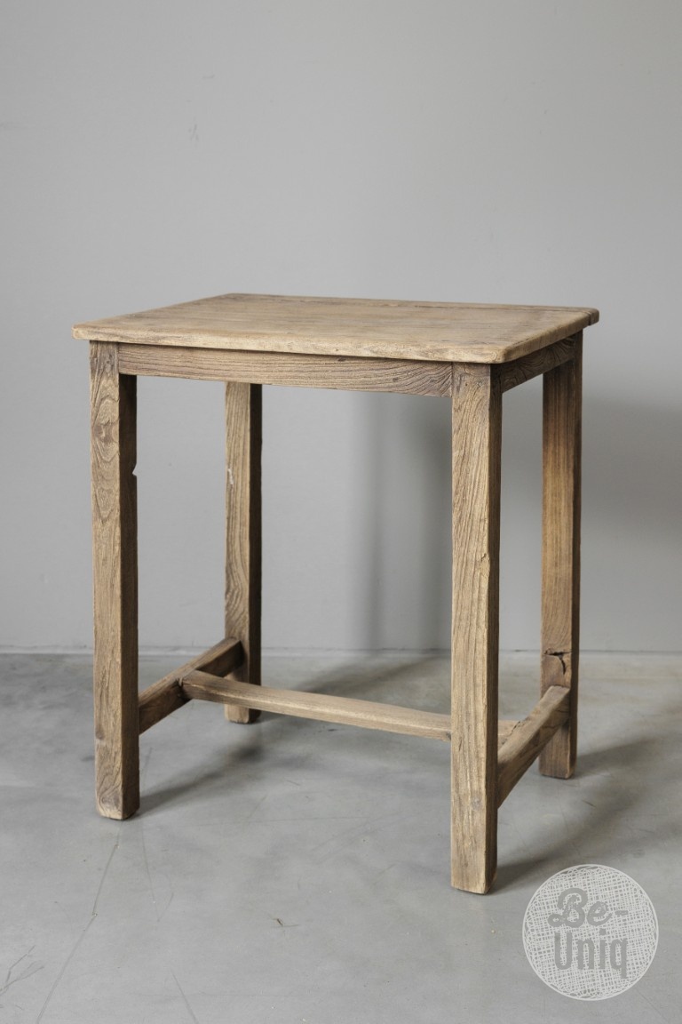 Be-Uniq Oude Bijzettafel | Rustiek Verweerd | H54xB45xD34 cm