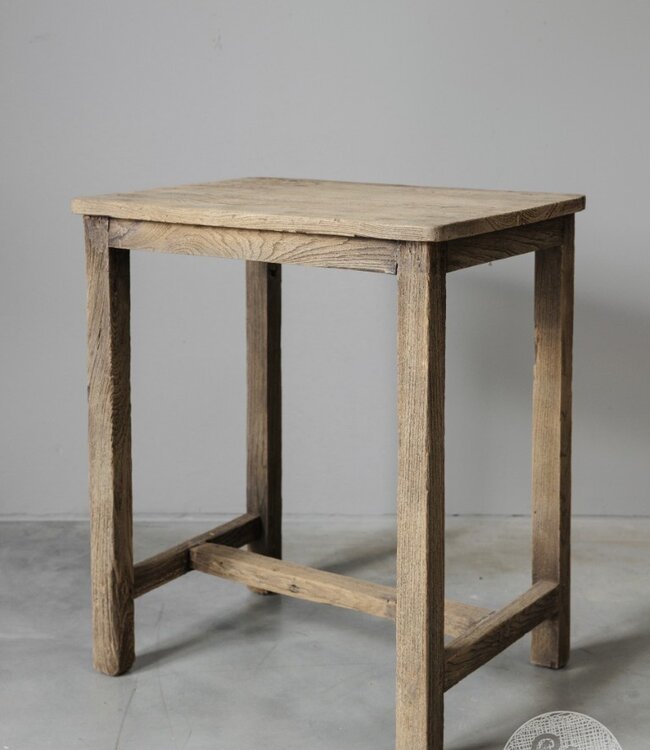 Be-Uniq Oude Bijzettafel | Rustiek Verweerd | H56xB46xD34 cm