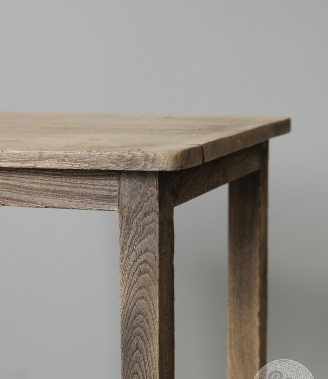 Be-Uniq Oude Bijzettafel | Rustiek Verweerd | H56xB45xD34 cm