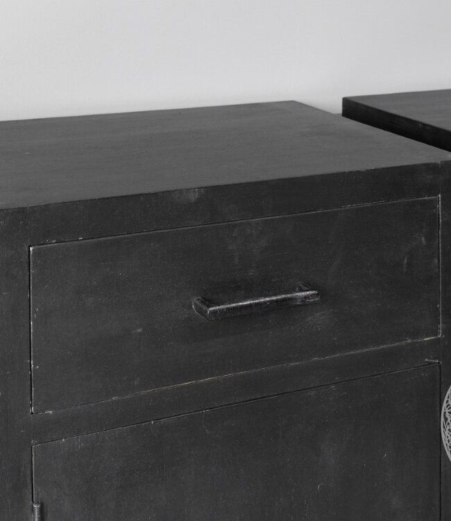 Be-Uniq Set Van 2 Nachtkastjes | Zwart | H83xB53xD37 cm