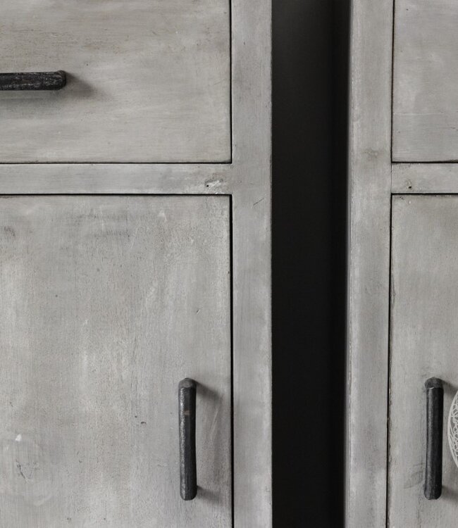 Be-Uniq Set Van 2 Nachtkastjes | Grijs | H83xB53xD37 cm