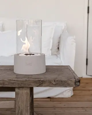 LEEFF Stonefire Sfeerhaard Tuinhaard Wit Bio Ethanol