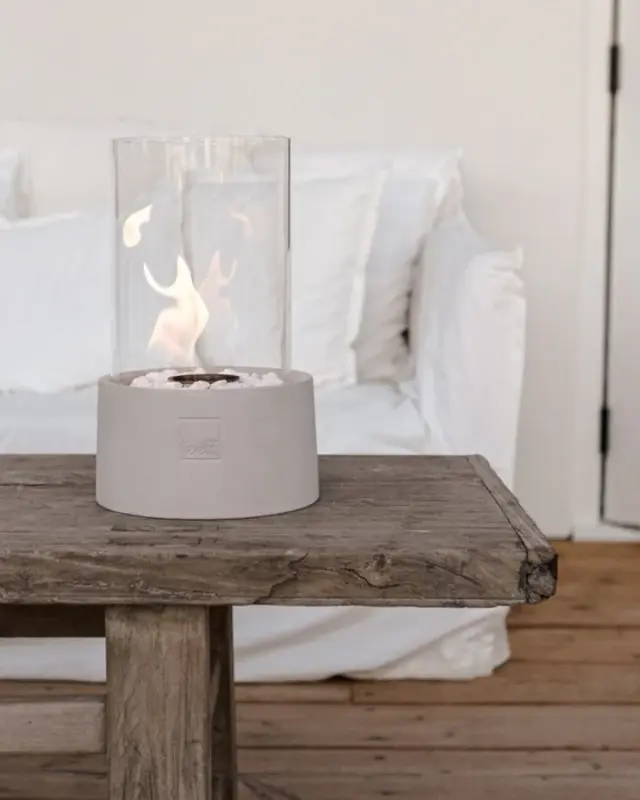 LEEFF Stonefire Sfeerhaard Tuinhaard Wit Bio Ethanol