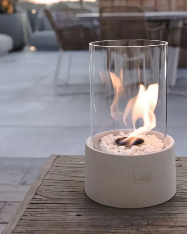 LEEFF Stonefire Sfeerhaard Tuinhaard Wit Bio Ethanol