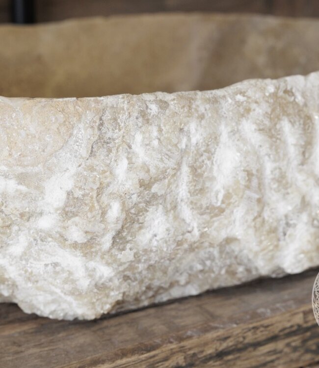 Be-Uniq Waskom Onyx Oude Stenen Wasbak - B42 x D40 x H14 Cm