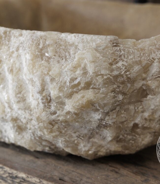 Be-Uniq Waskom Onyx Oude Stenen Wasbak - B42 x D40 x H14 Cm