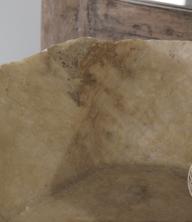 Be-Uniq Waskom Onyx Oude Stenen Wasbak B42  x D39 x H17 Cm