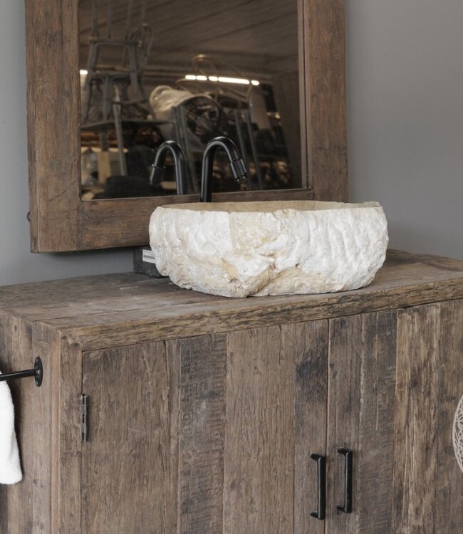 Be-Uniq Waskom Onyx Oude Stenen Wasbak B42  x D39 x H17 Cm