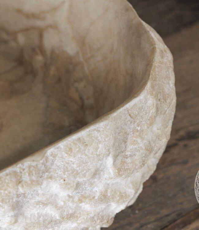 Be-Uniq Waskom Onyx Oude Stenen Wasbak B42  x D39 x H17 Cm