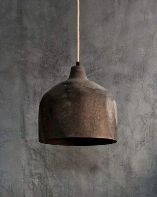 Luksa Home Collection Houten Hanglamp Hari | Antique Grey | H25 x D28 cm
