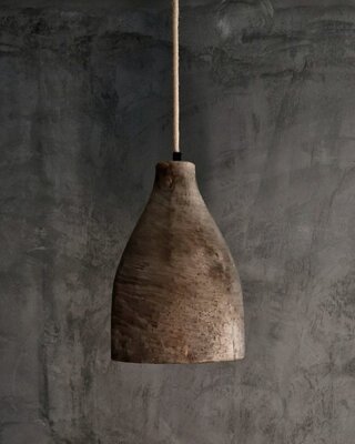 Luksa Home Collection Houten Hanglamp Didi | Antique Grey | H29 x D21 cm
