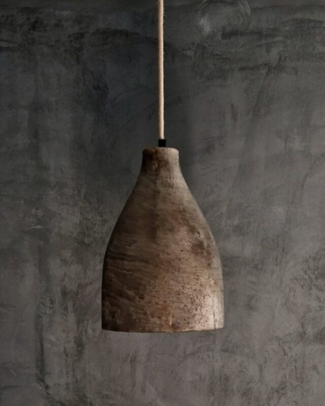 Luksa Home Collection Houten Hanglamp Didi | Antique Grey | H29 x D21 cm