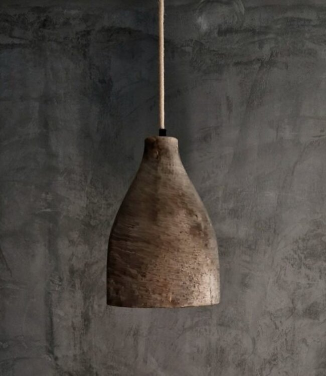 Luksa Home Collection Houten Hanglamp Didi | Antique Grey | H29 x D21 cm