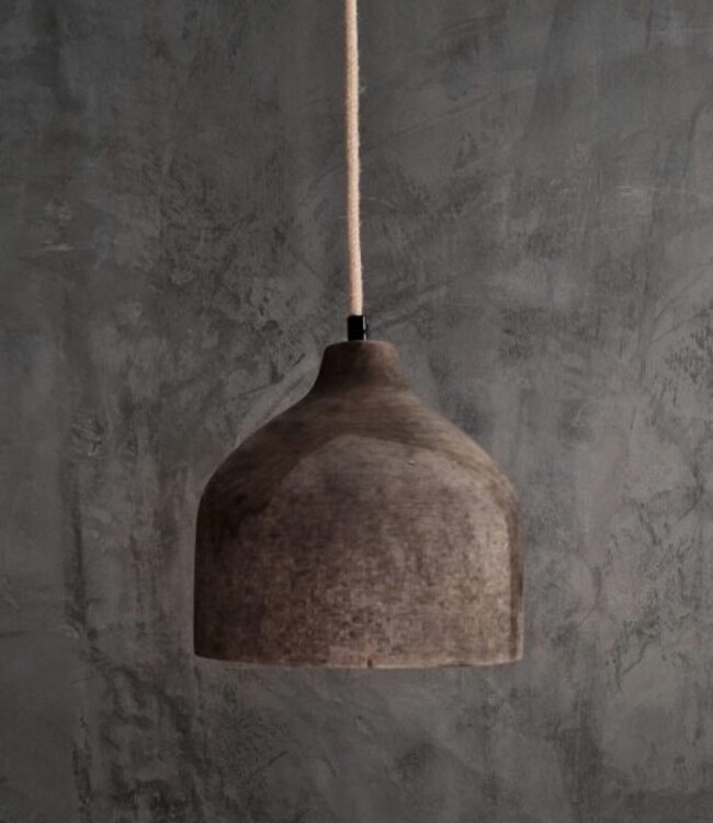 Luksa Home Collection Houten Hanglamp Taufik | Antique Grey | H18 x D20 cm