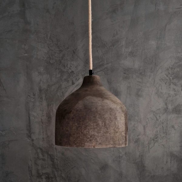 Luksa Home Collection Houten Hanglamp Taufik | Antique Grey | H18 x D20 cm