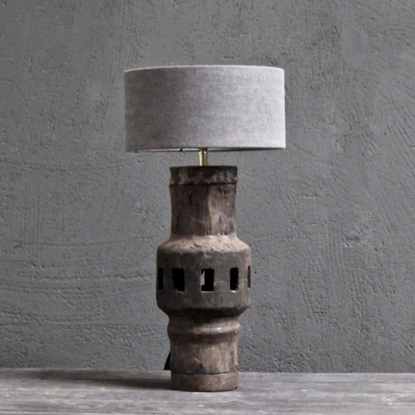 Luksa Home Collection Lampenvoet | Oud Indiaas Tandwiel | H37 x D15 cm