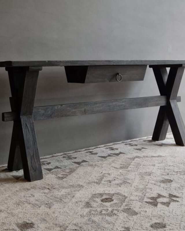 Luksa Home Collection Houten Wandtafel Doeke | 1 Lade | H80 x B160 x D45 cm