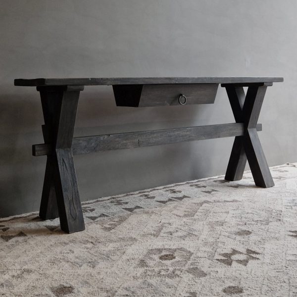 Luksa Home Collection Houten Wandtafel Doeke | 1 Lade | H80 x B160 x D45 cm