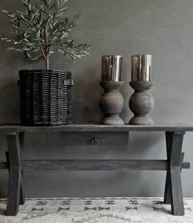 Luksa Home Collection Houten Wandtafel Doeke | 1 Lade | H80 x B160 x D45 cm