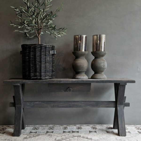 Luksa Home Collection Houten Wandtafel Doeke | 1 Lade | H80 x B160 x D45 cm