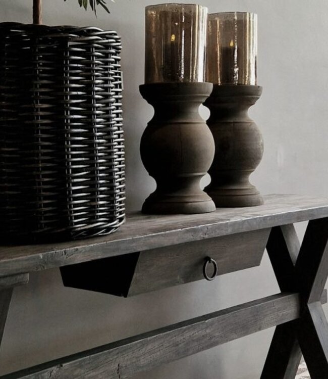 Luksa Home Collection Houten Wandtafel Doeke | 1 Lade | H80 x B160 x D45 cm