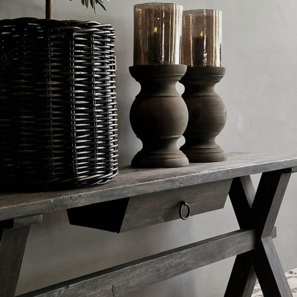 Luksa Home Collection Houten Wandtafel Doeke | 1 Lade | H80 x B160 x D45 cm