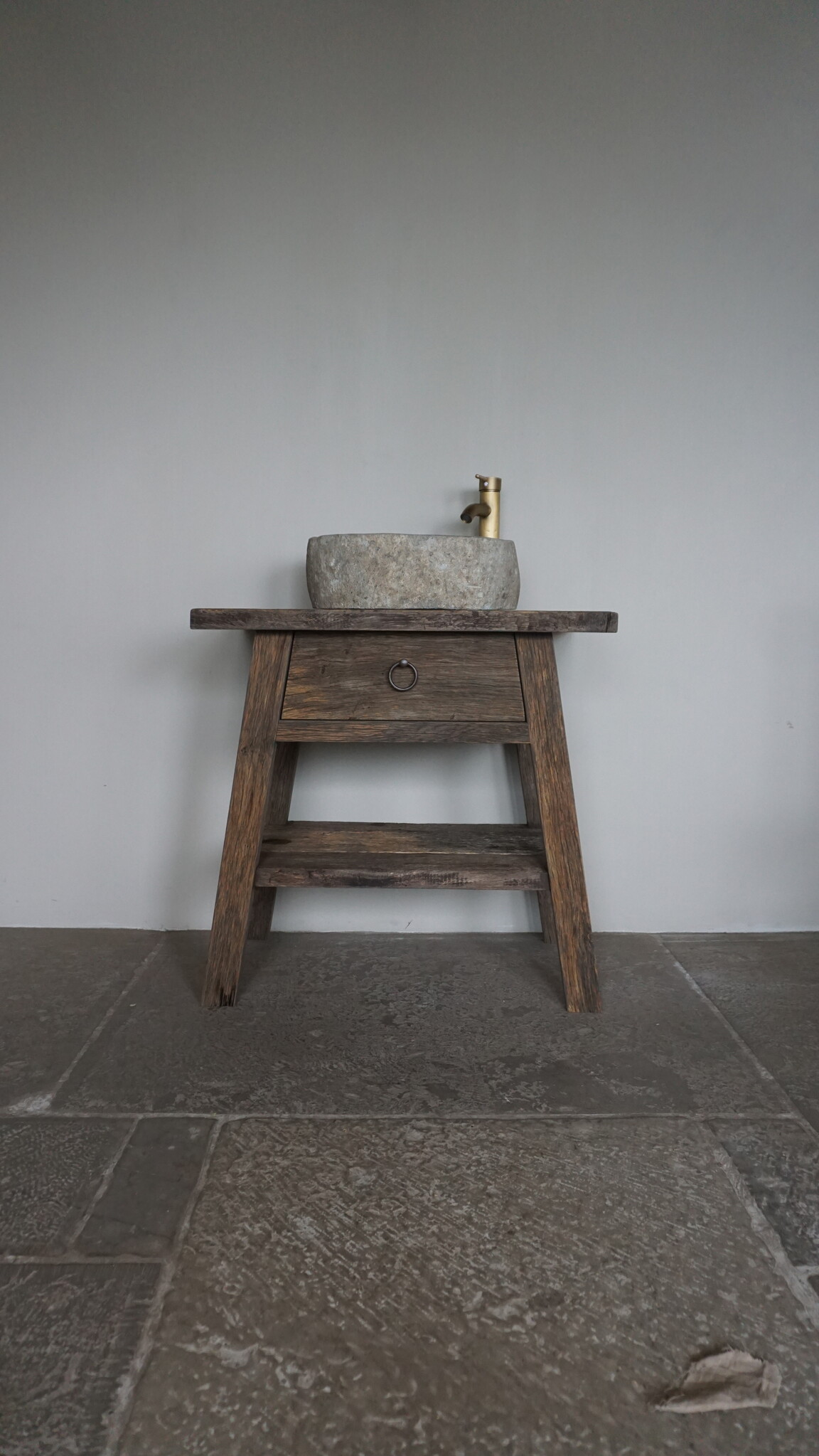 Rene Houtman Toiletmeubel Noud Small | Oud Eikenhouten Wagonplanken
