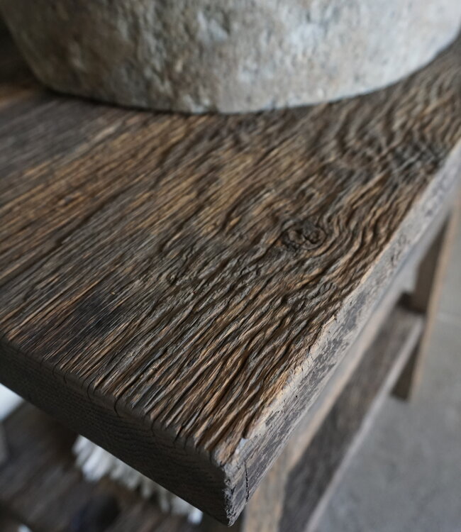 Rene Houtman Toiletmeubel Noud Small | Oud Eikenhouten Wagonplanken