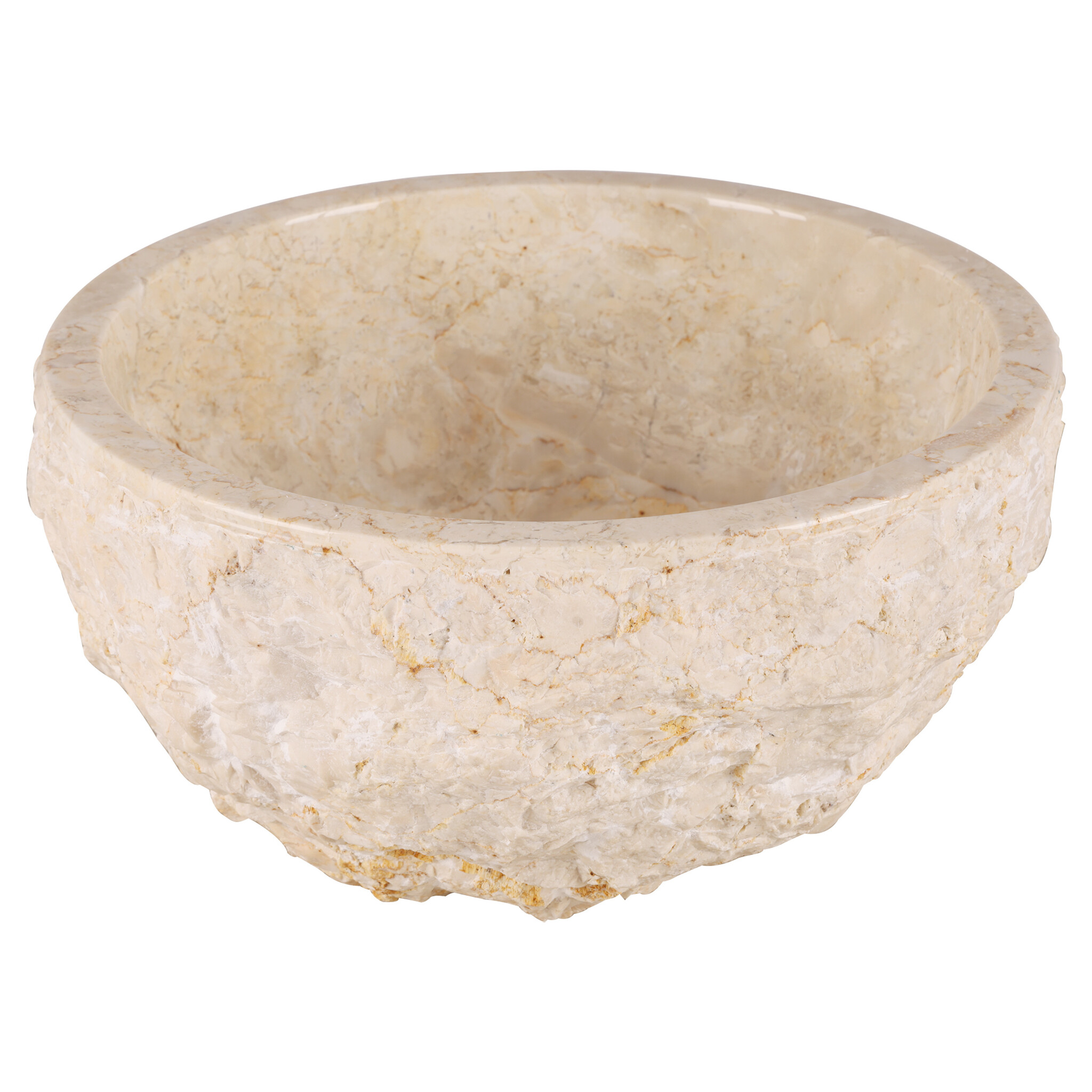 Rene Houtman Waskom Beige Marmer Gekapt B40xH15 Cm