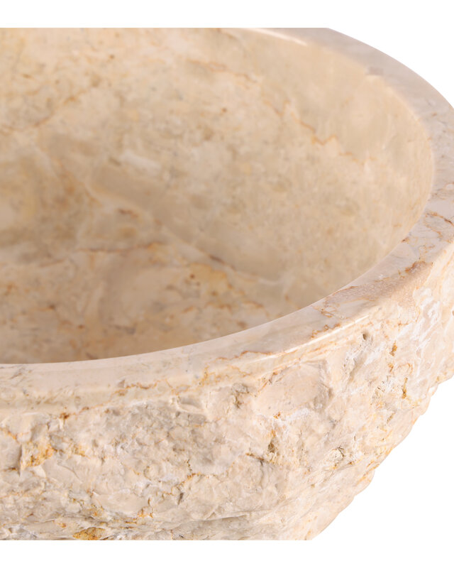 Rene Houtman Waskom Beige Marmer Gekapt B40xH15 Cm