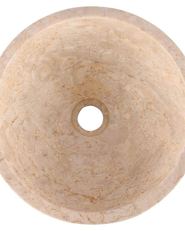 Rene Houtman Waskom Beige Marmer Gekapt B40xH15 Cm