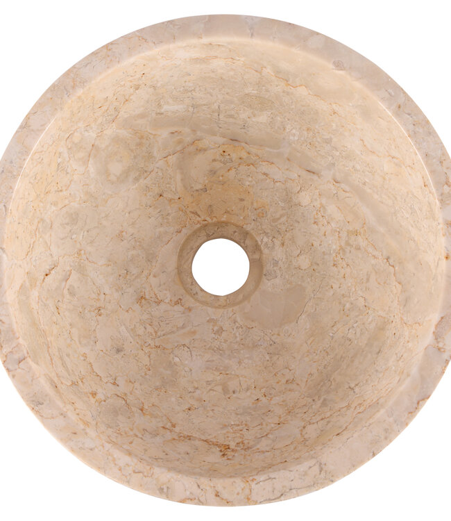 Rene Houtman Waskom Beige Marmer Gekapt B40xH15 Cm