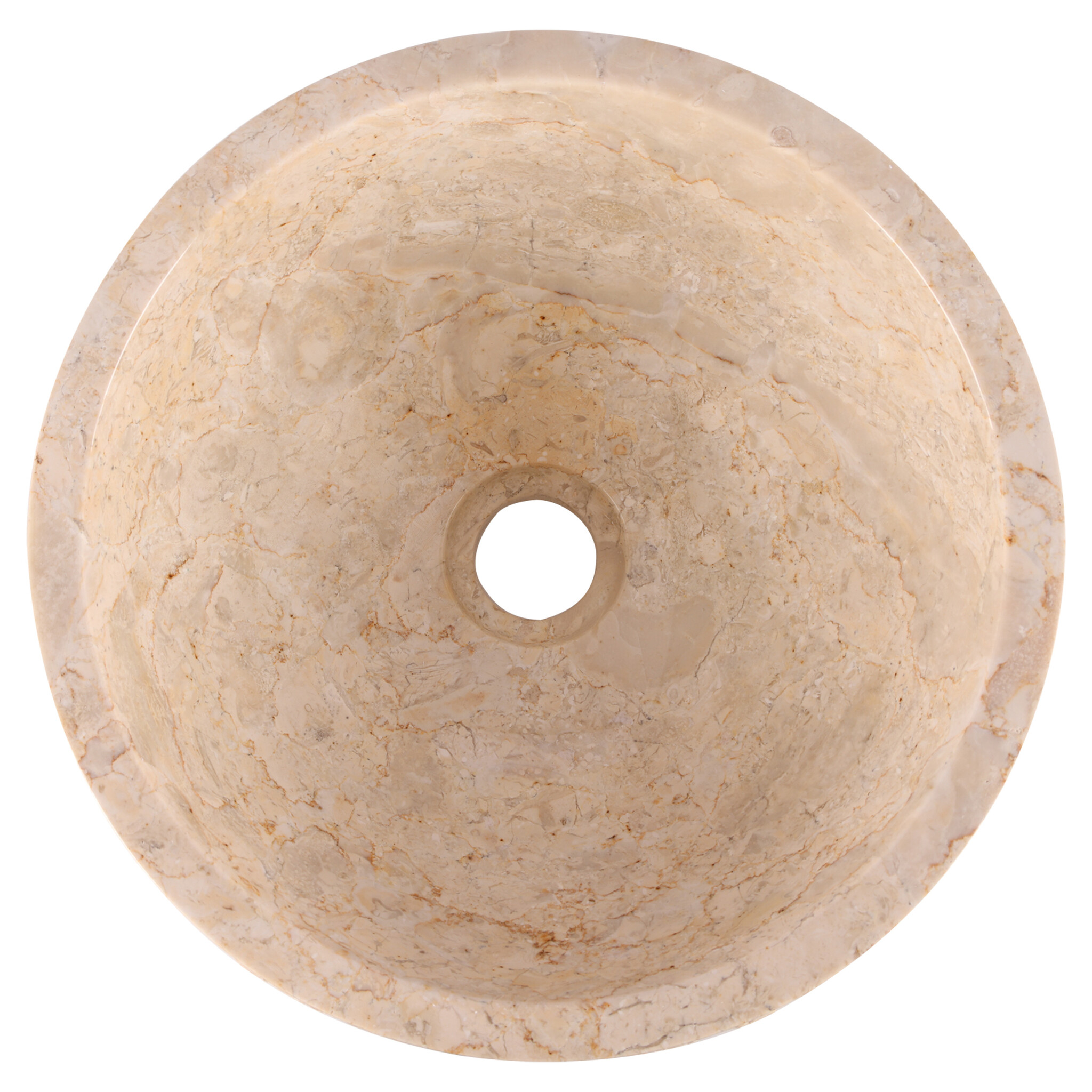 Rene Houtman Waskom Beige Marmer Gekapt B40xH15 Cm