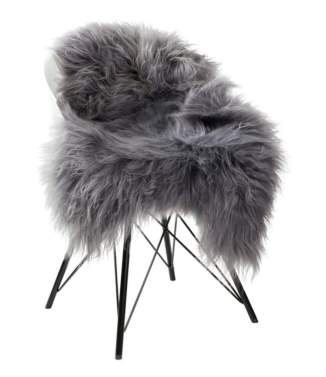 Rene Houtman Schapenvacht IJslands | Donkergrijs | 100 x 65cm