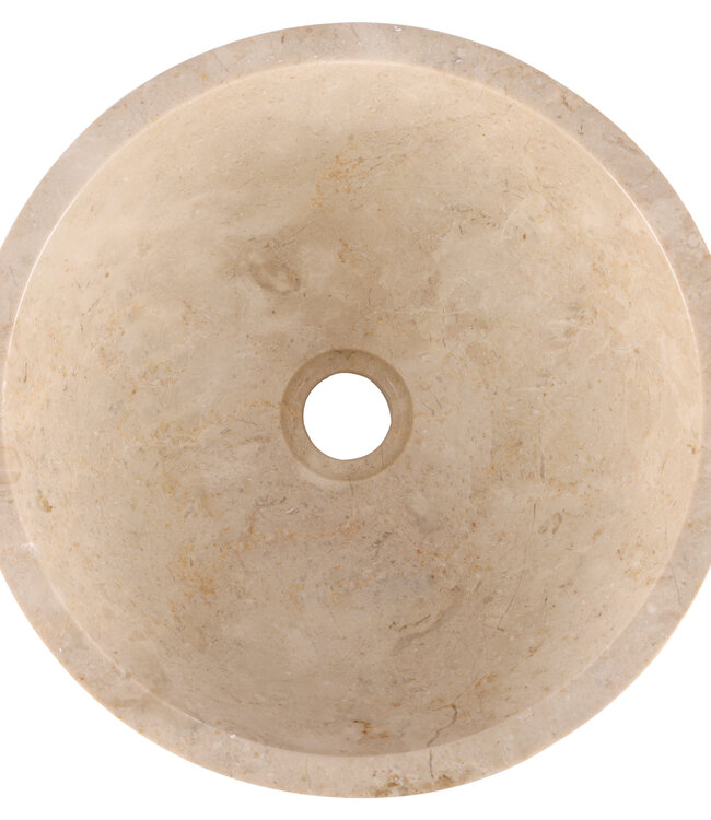 Rene Houtman Ronde Waskom Marmer | Beige | Ø38xH15 cm