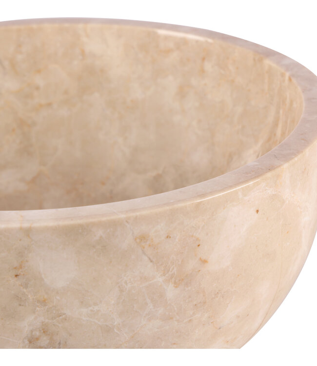 Rene Houtman Ronde Waskom Marmer | Beige | Ø38xH15 cm