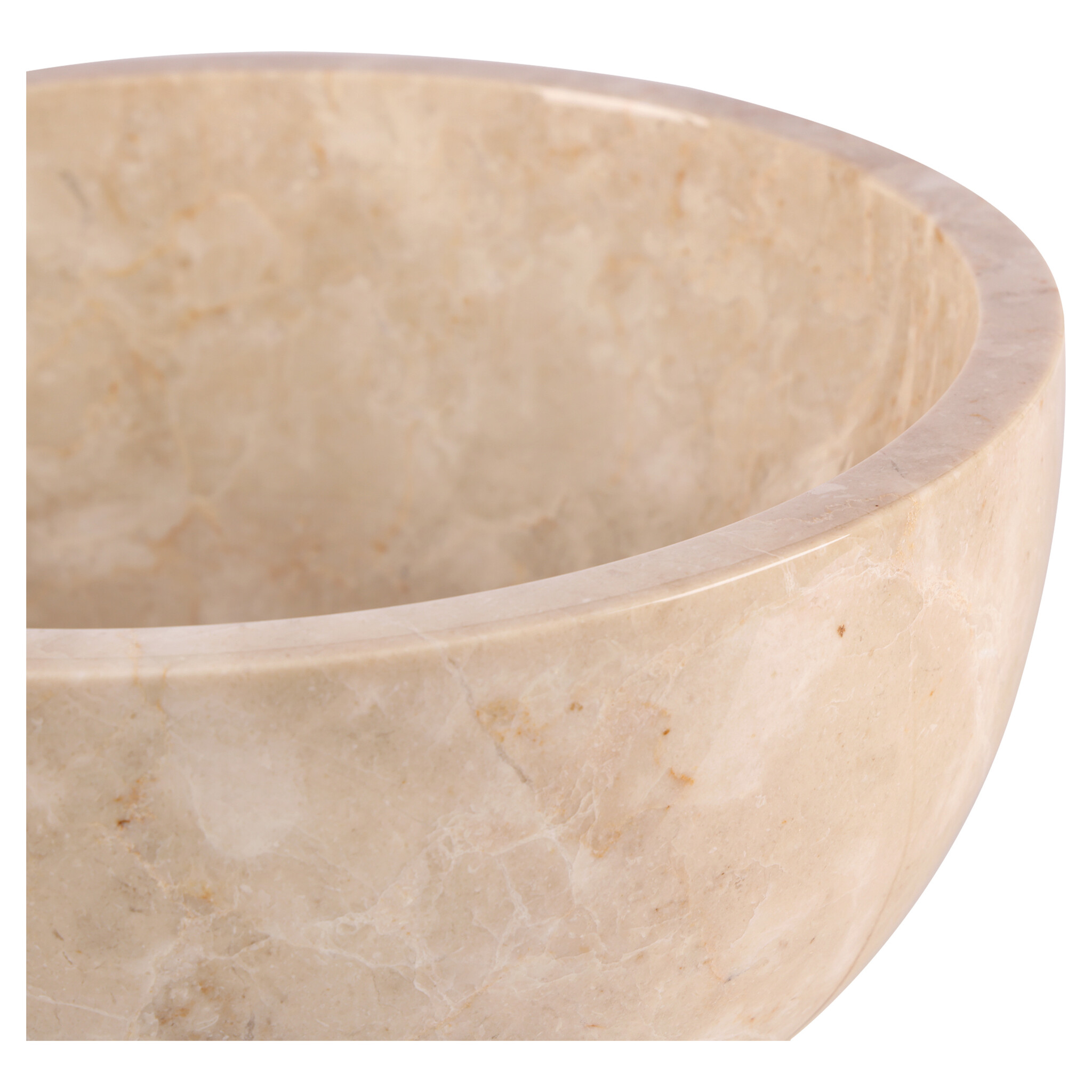 Rene Houtman Ronde Waskom Marmer | Beige | Ø38xH15 cm