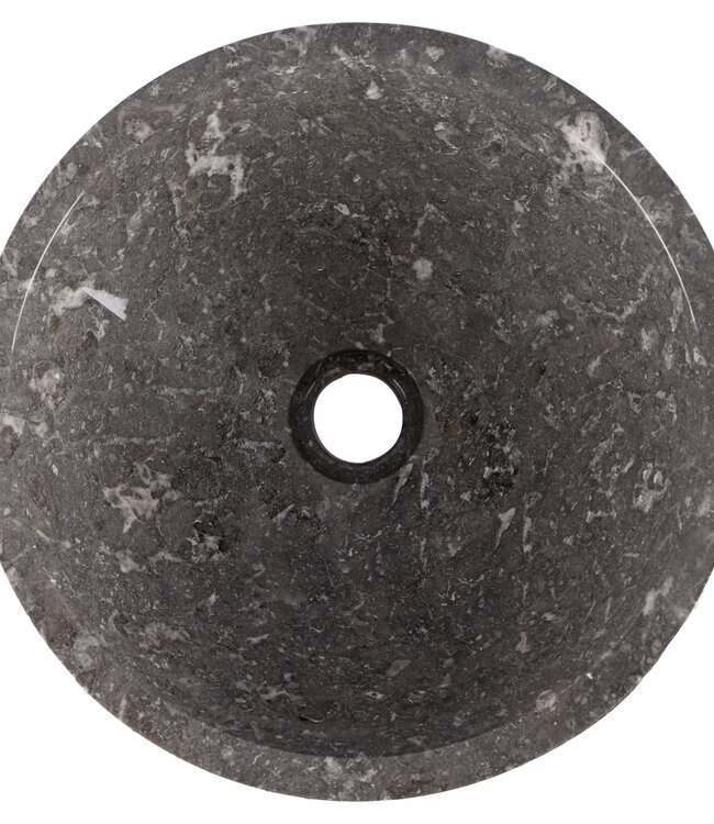 Rene Houtman Waskom Marmer Gekapt | Grijs | Ø38 xH15 cm