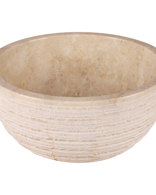 Rene Houtman Luxe Waskom Beige Marmer | Rond | Ø38 x 15 cm
